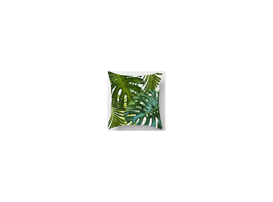 Vodeodolná obliečka na vankúš BOTANIC Monstera 45x45 cm - zelená