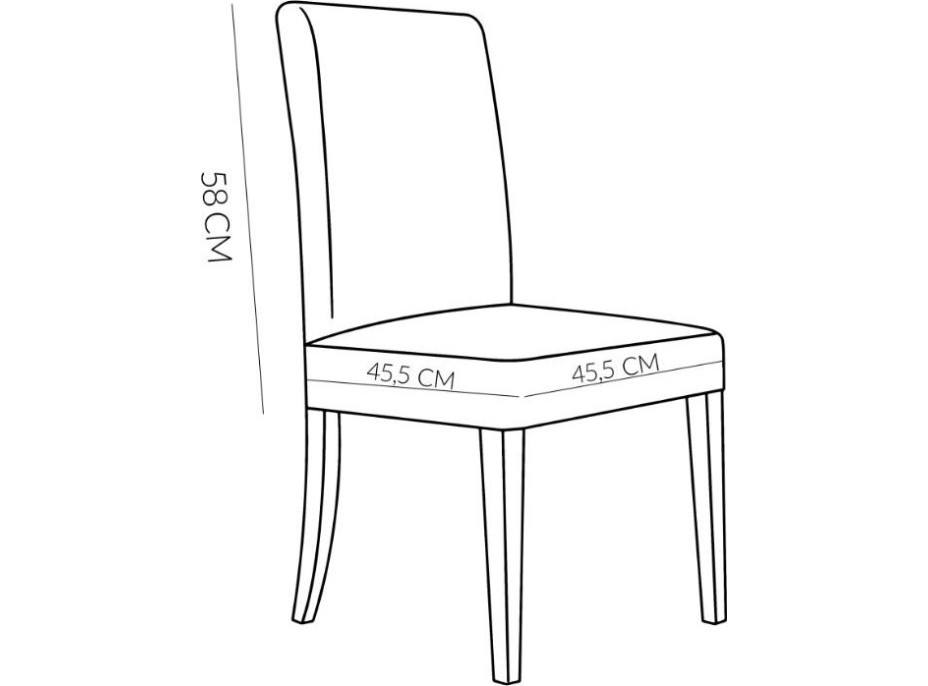 Súprava poťahov na jedálenskú stoličku FLEXI COVER - 4 kusy - ecru