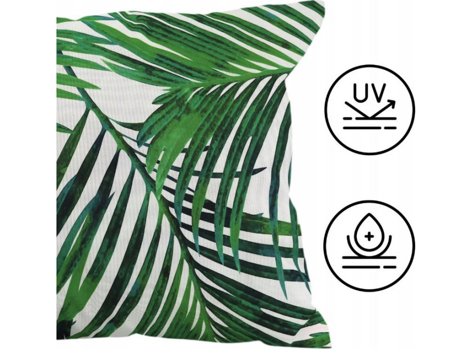 Vodeodolná obliečka na vankúš BOTANIC Palmy 40x60 - zelený