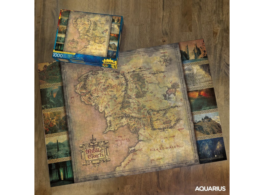 AQUARIUS Puzzle Pán Prsteňov: Mapa Stredozeme 1000 dielikov