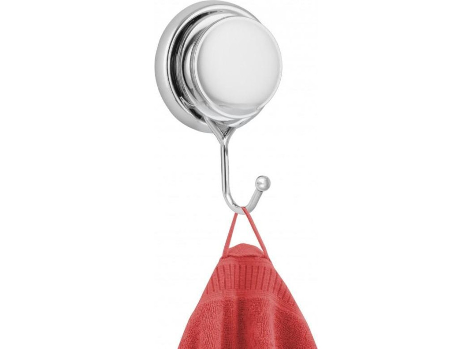 Kúpeľňový vešiak na uteráky GABINA s prísavkou - chrómový