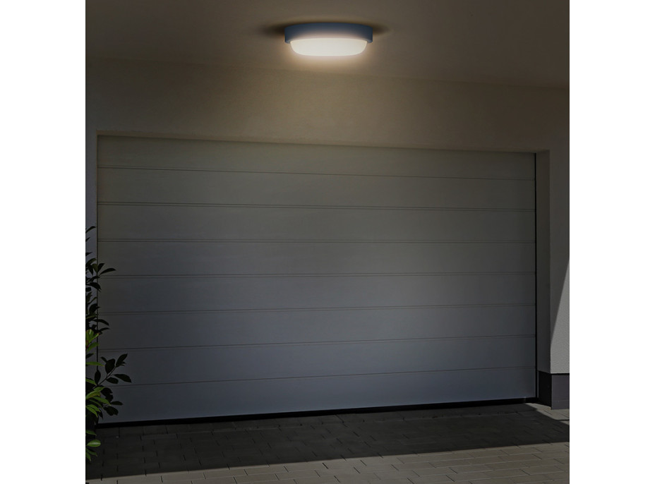 LED vonkajšie osvetlenie okrúhle - 17 cm - šedá farba