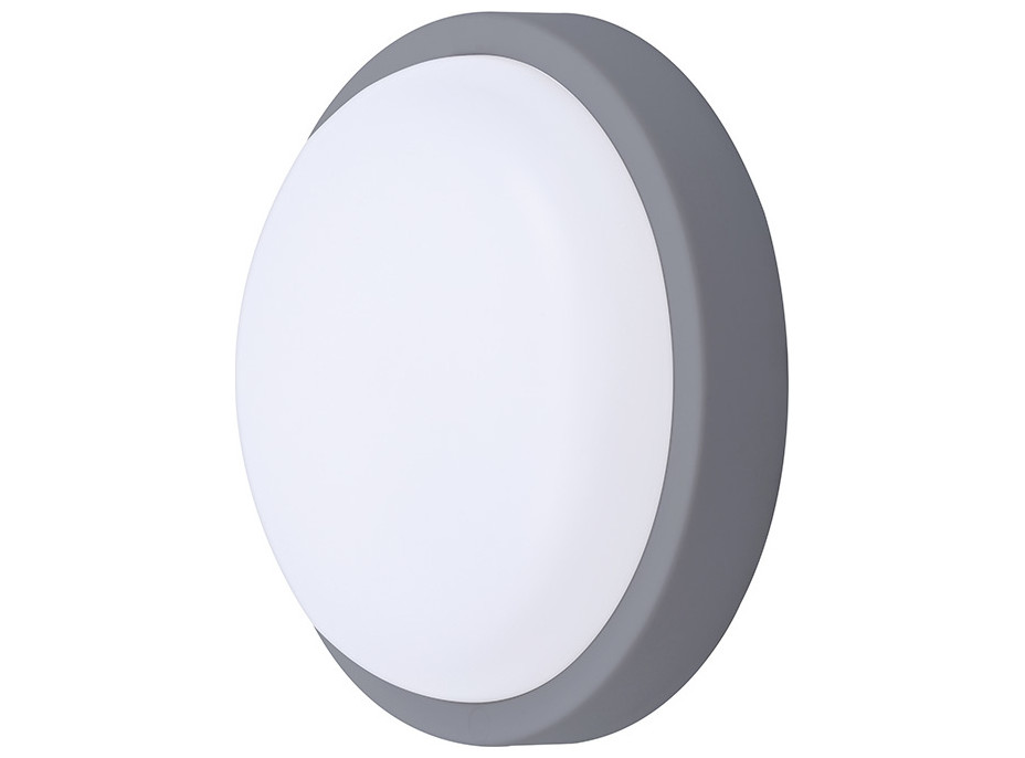 LED vonkajšie osvetlenie okrúhle - 20 cm - šedá farba