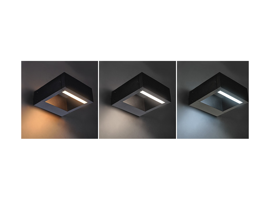 LED vonkajšie nástenné osvetlenie Ragusa, 7W, 450lm, 3 CCT
