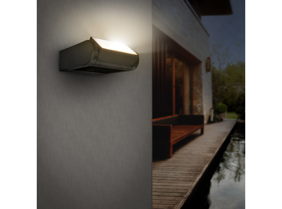 LED vonkajšie nástenné osvetlenie Crotone, 7W, 450lm, 3000K, náklopné