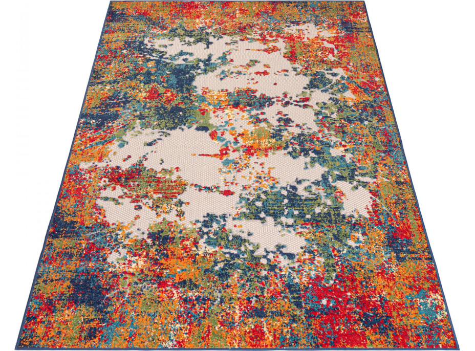Kusový koberec AVENTURA Abstract - krémový/červený/modrý