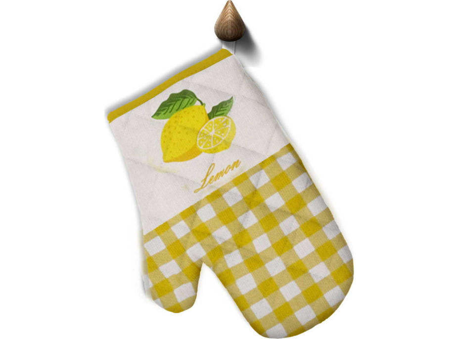 Kuchynská rukavica FRUIT LEMON 17x28 cm - žltá