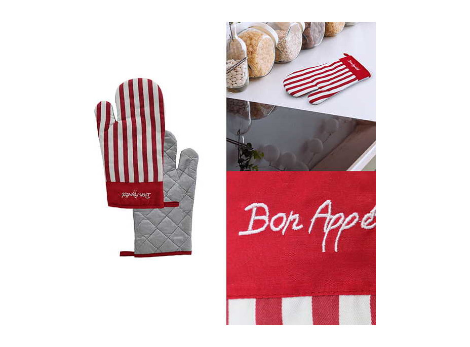 Kuchynská rukavica BON APETIT 17x28 cm - červená