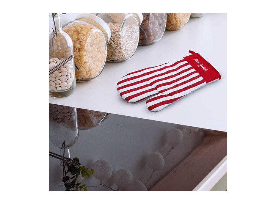 Kuchynská rukavica BON APETIT 17x28 cm - červená