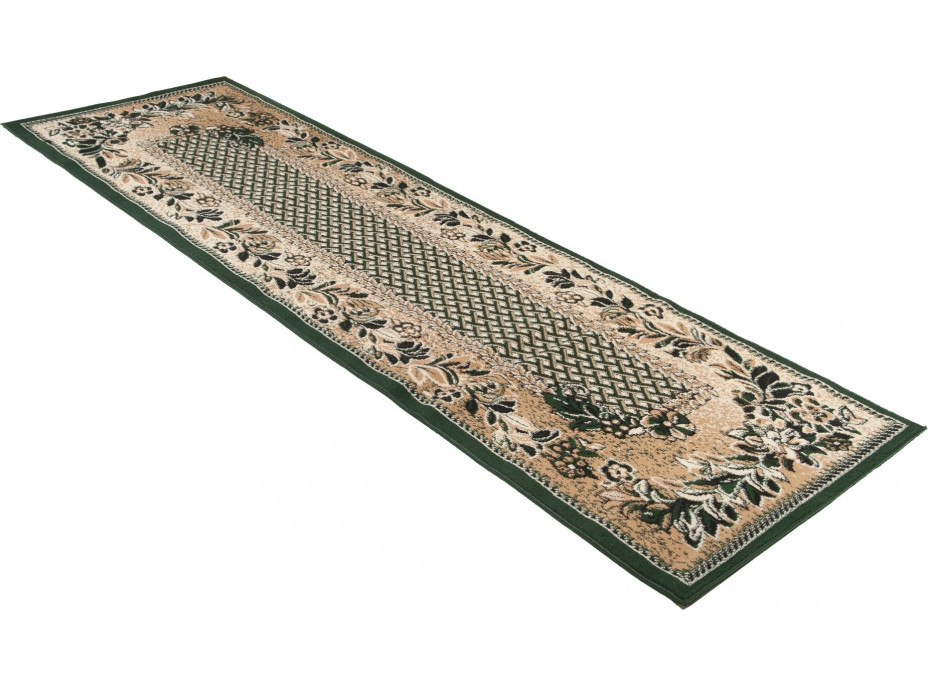 Behúň ATLAS flora - tmavo béžový/zelený