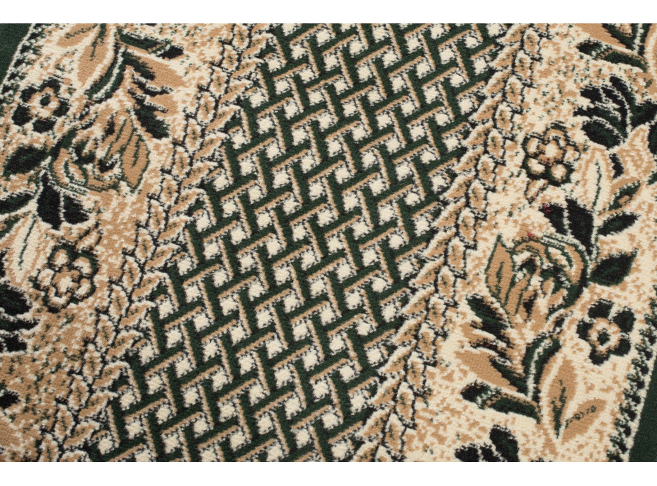 Behúň ATLAS flora - tmavo béžový/zelený