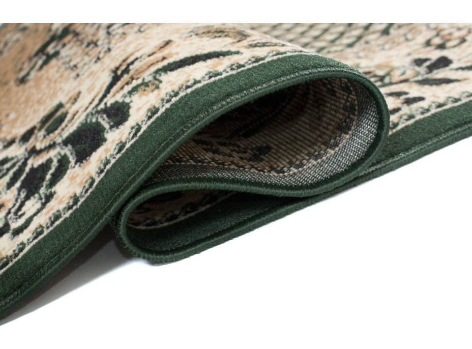 Behúň ATLAS flora - tmavo béžový/zelený