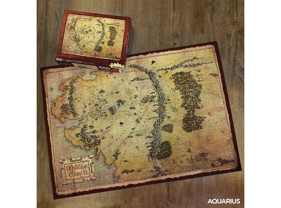 AQUARIUS Puzzle Hobit: Mapa Stredozeme 1000 dielikov