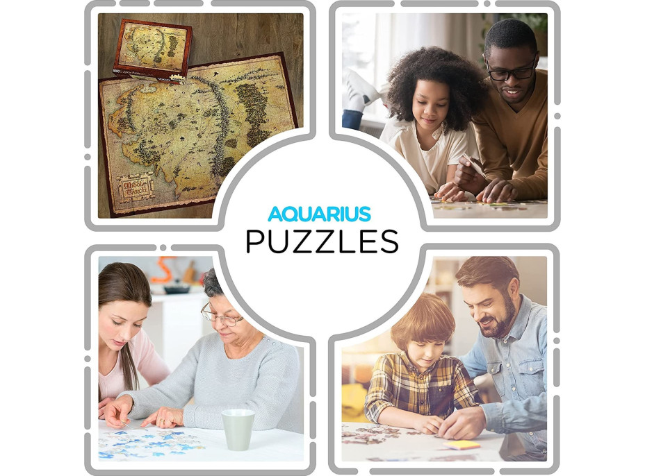 AQUARIUS Puzzle Hobit: Mapa Stredozeme 1000 dielikov