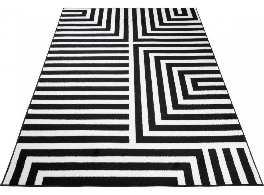 Kusový koberec TAPIS Contrast - čierny/biely