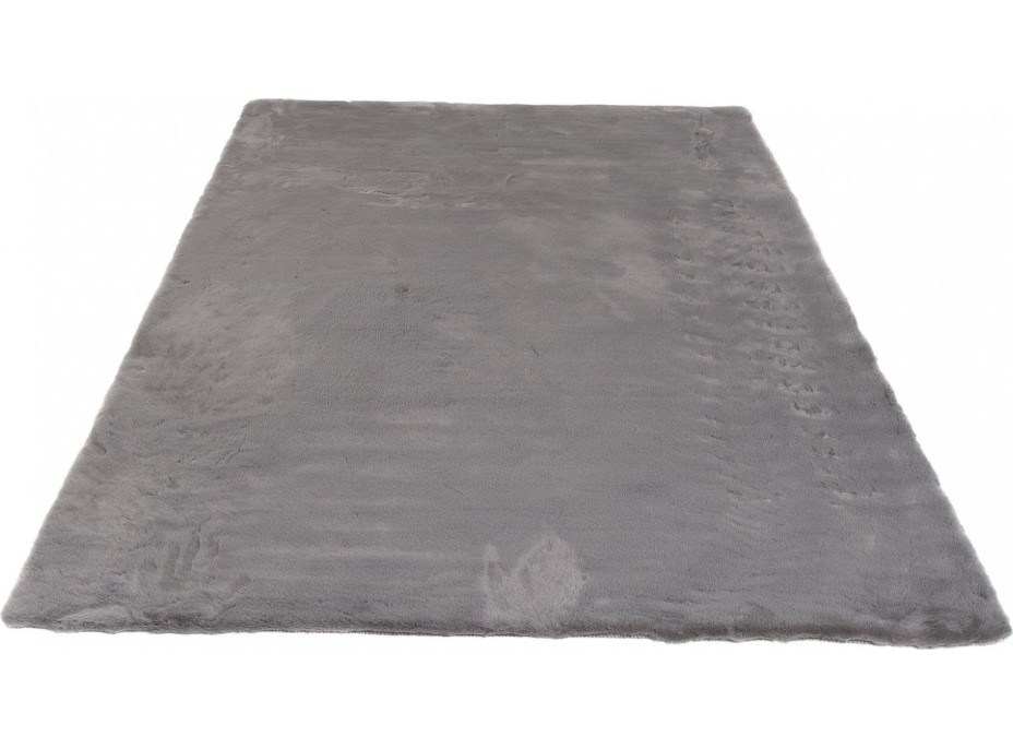 Kusový koberec RABBIT FUR - imitácia králičej kožušiny - tmavo šedý
