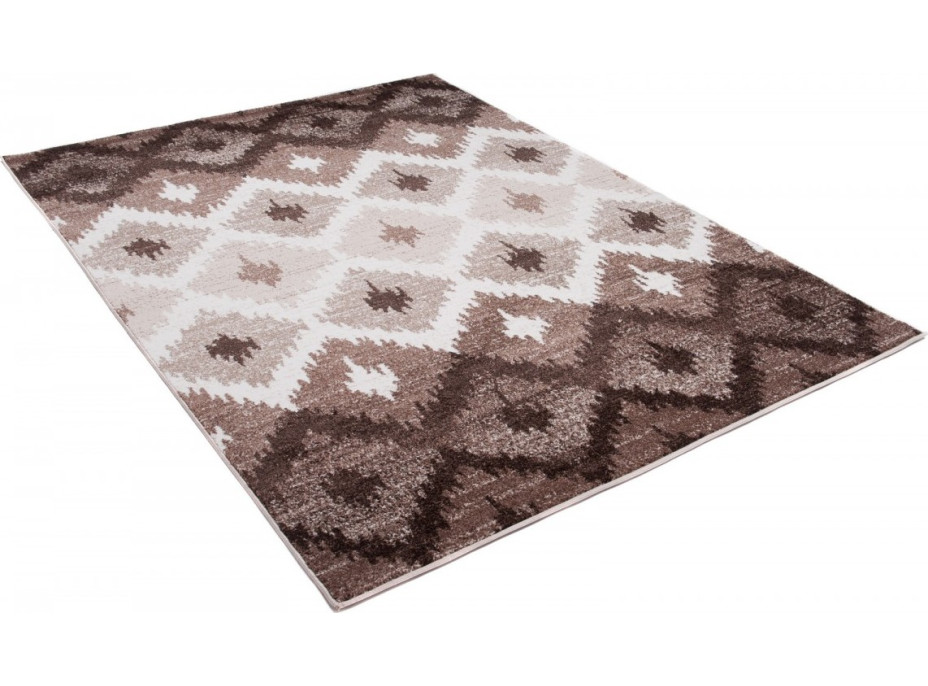 Kusový koberec RASTA Tiles - hnedý/béžový