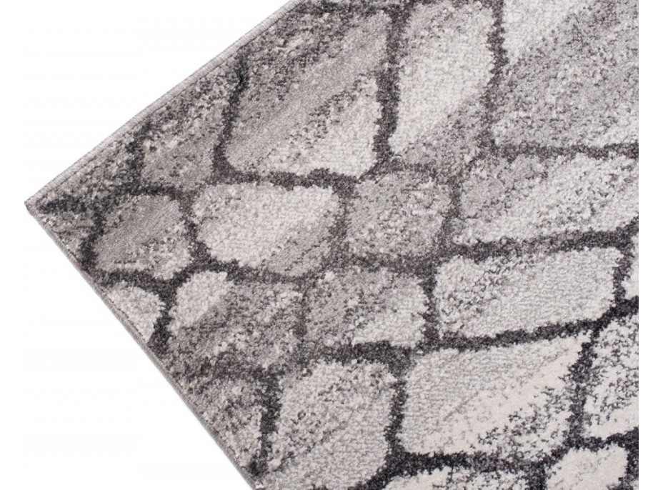 Kusový koberec RASTA Net - krémový/sivý