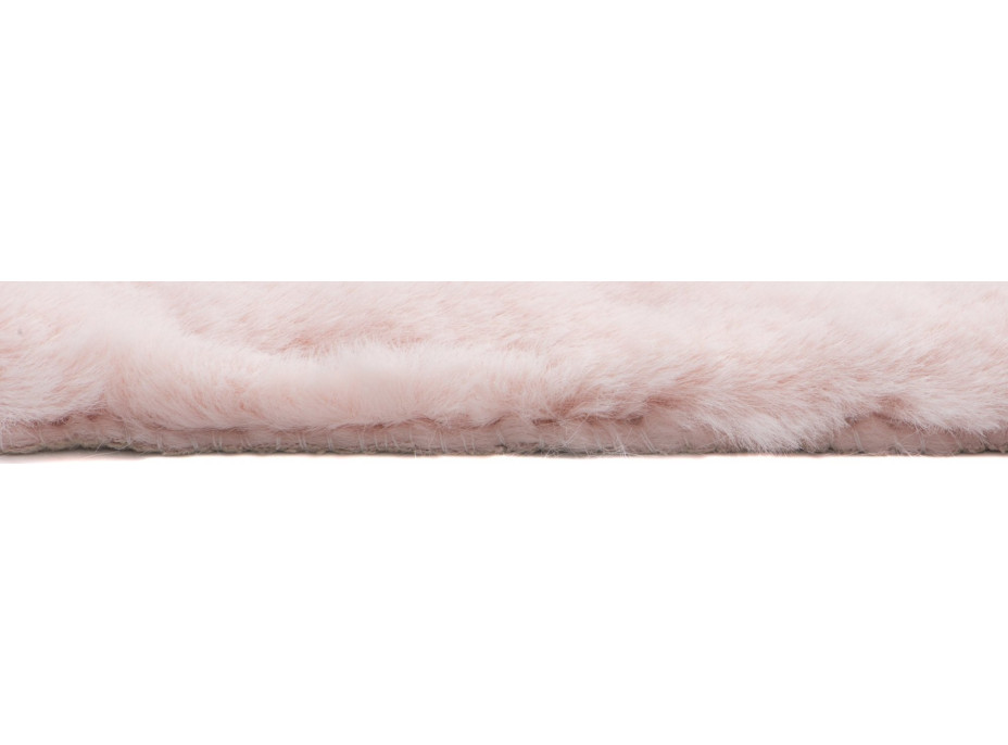 Kusový koberec RABBIT FUR - imitácia králičej kožušiny - ružový