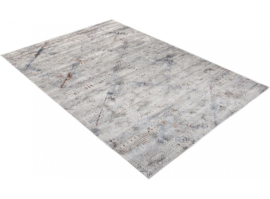 Kusový koberec FEYRUZ Template - šedý/modrý