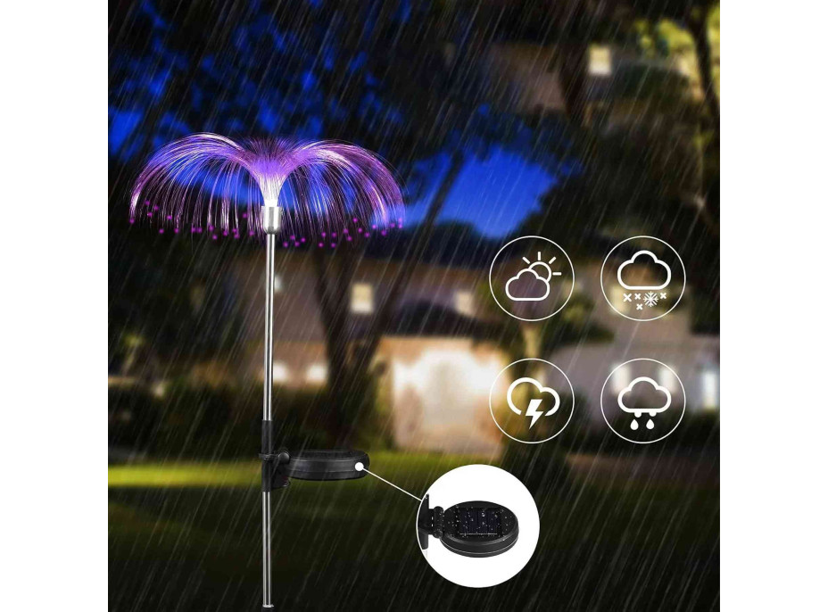 Vonkajšie solárne LED osvetlenie PALMA 80 cm - mulicolor