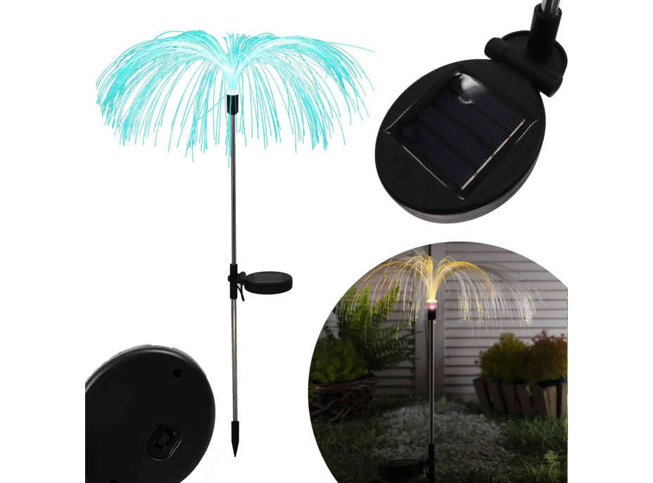 Vonkajšie solárne LED osvetlenie PALMA 80 cm - mulicolor