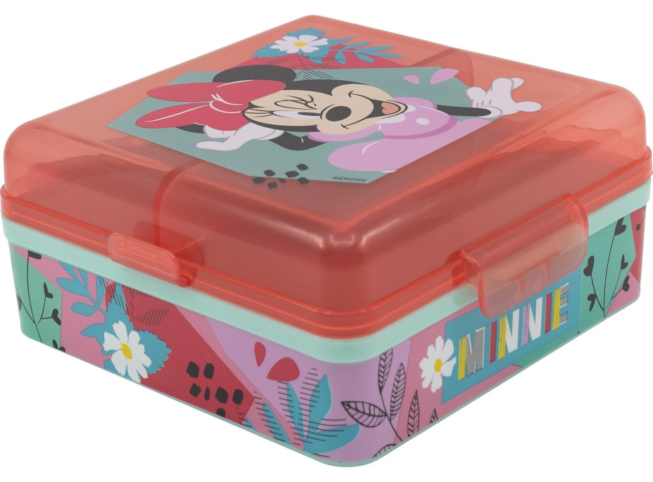 STOR Štvorcový Multi Box na desiatu Minnie Mouse