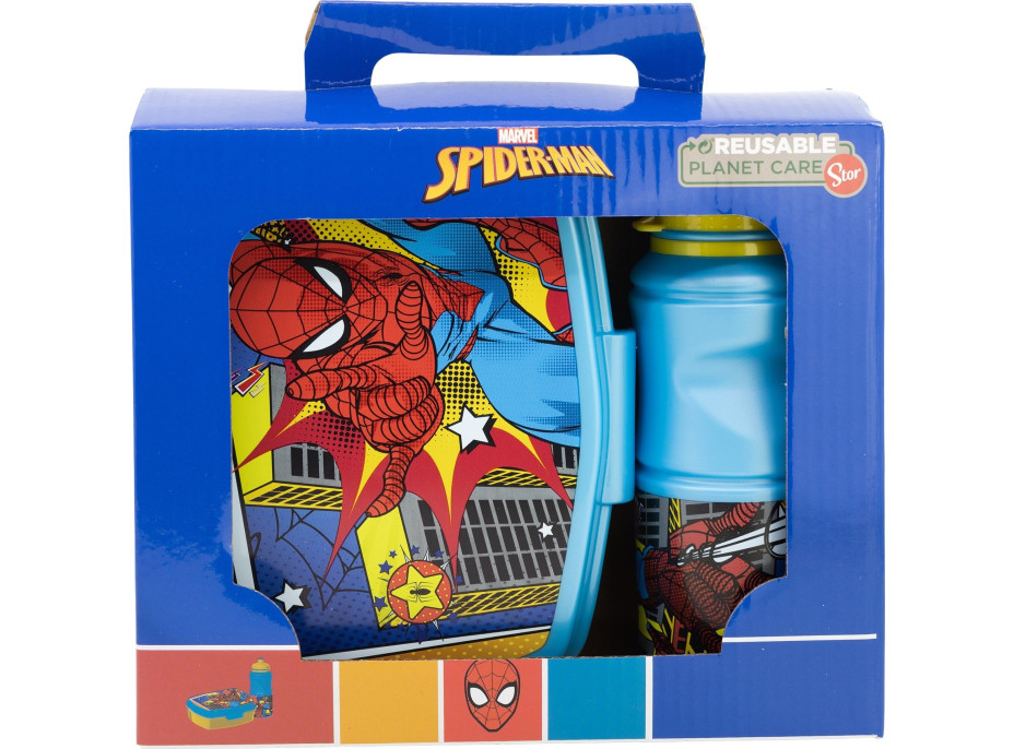 STOR Detská jedálenská súprava 2v1 Spiderman