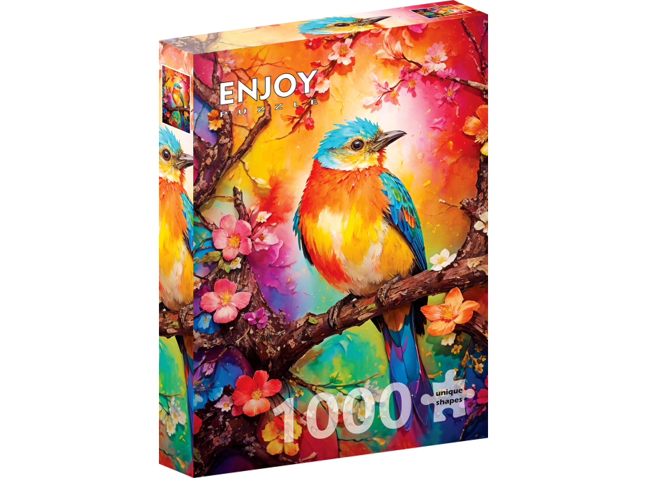 ENJOY Puzzle Farebný vtáčik 1000 dielikov