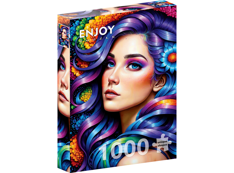 ENJOY Puzzle Dúhové kvety 1000 dielikov