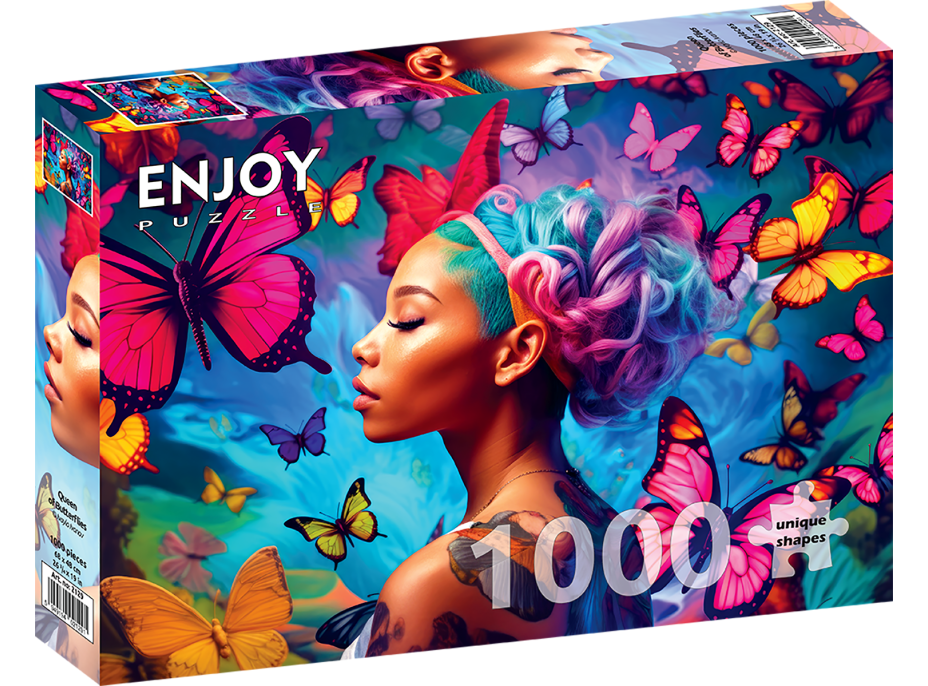 ENJOY Puzzle Kráľovná motýľov 1000 dielikov