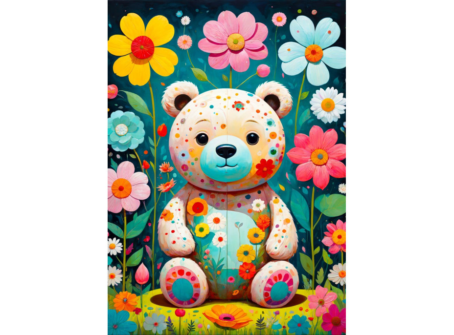 ENJOY Puzzle Kvetinový medvedík 1000 dielikov