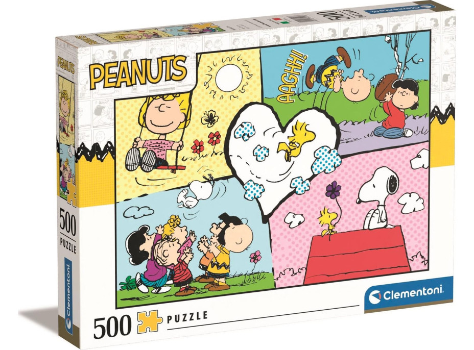 CLEMENTONI Puzzle Peanuts 500 dielikov