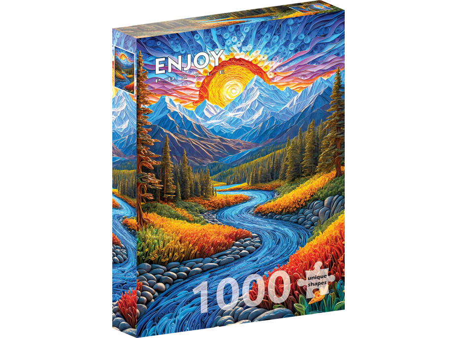 ENJOY Puzzle Východ slnka nad krajinou 1000 dielikov