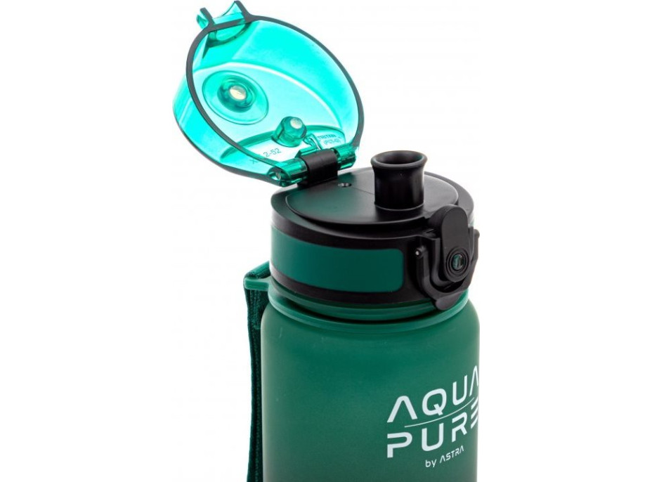 ASTRA Zdravá fľaša na vodu Aqua Pure 400 ml čierno-zelená