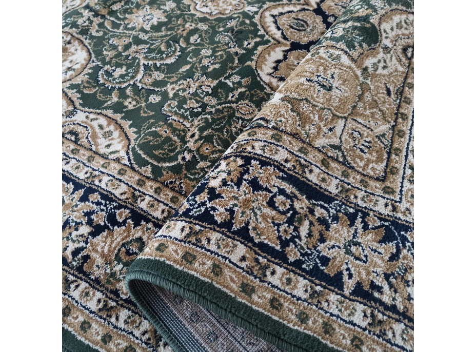 Kusový koberec NOBLE ornament - tmavo zelený