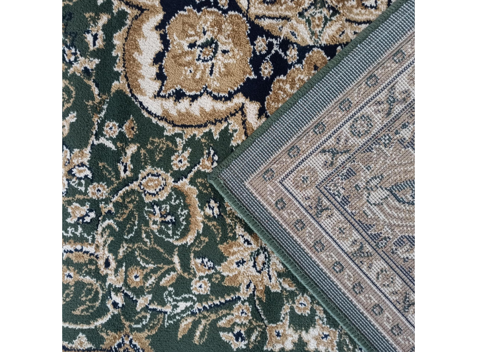 Kusový koberec NOBLE ornament - tmavo zelený