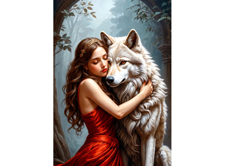 ENJOY Puzzle Dáma a vlk 1000 dielikov