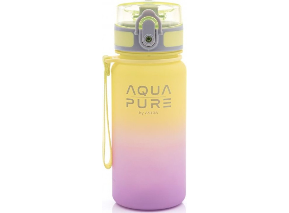 ASTRA Zdravá fľaša na vodu Aqua Pure 400 ml fialovo-žltá