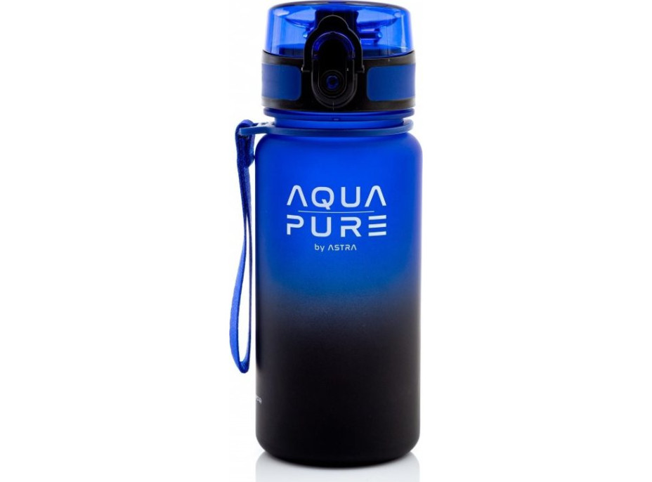 ASTRA Zdravá fľaša na vodu Aqua Pure 400 ml modro-čierna
