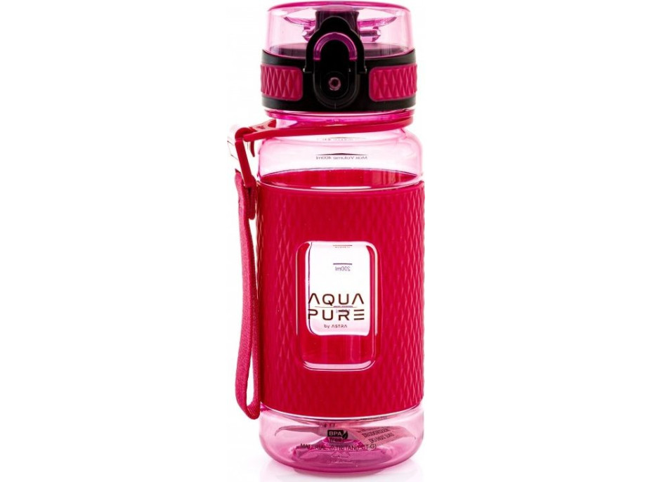 ASTRA Zdravá fľaša na vodu Aqua Pure 400 ml ružová