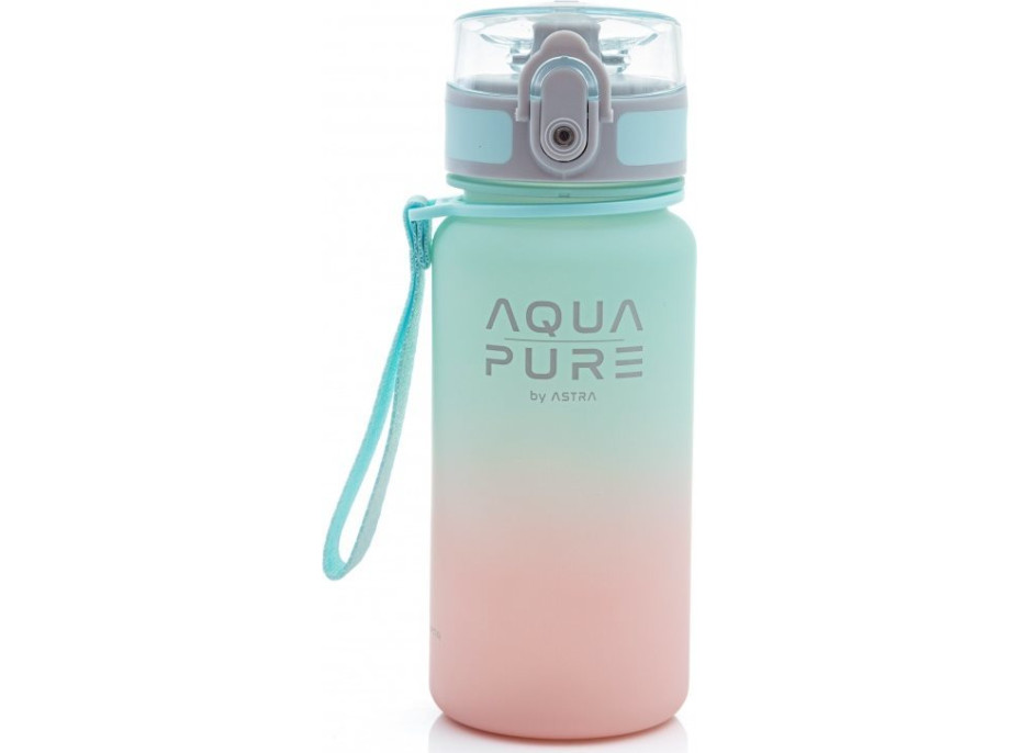 ASTRA Zdravá fľaša na vodu Aqua Pure 400 ml ružovo-mintová