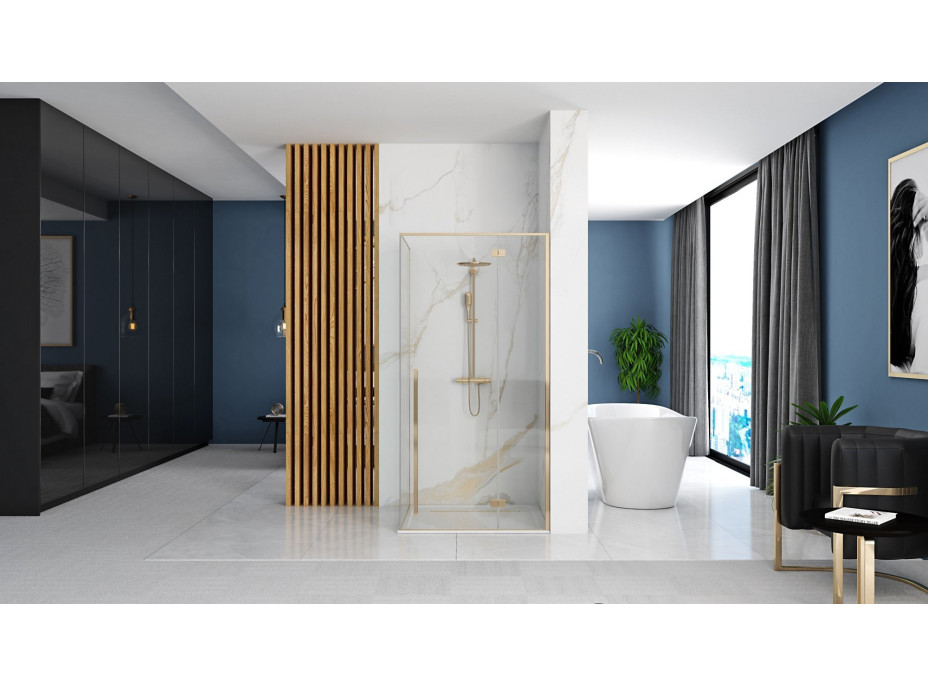 (KÓPIA) Sprchovací kút REA FARGO 80x100 - zlatý