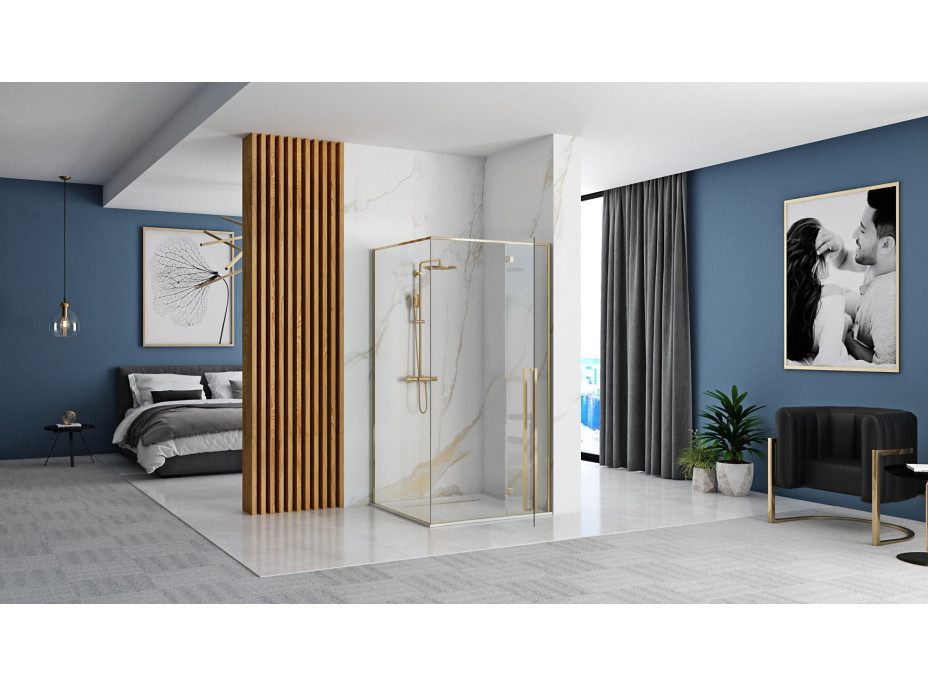 (KÓPIA) Sprchovací kút REA FARGO 80x100 - zlatý
