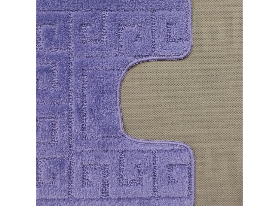 Súprava kúpeľňových predložiek s výrezom TÁŇA - greek - fialová