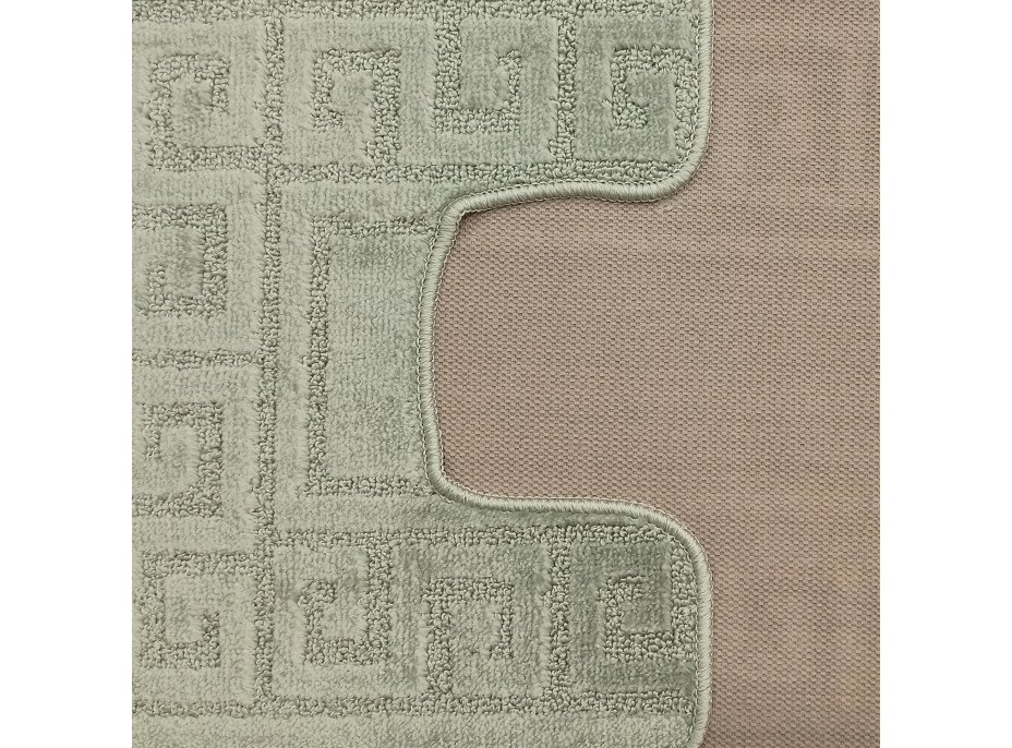 Súprava kúpeľňových predložiek s výrezom TÁŇA - greek - olivovo zelená