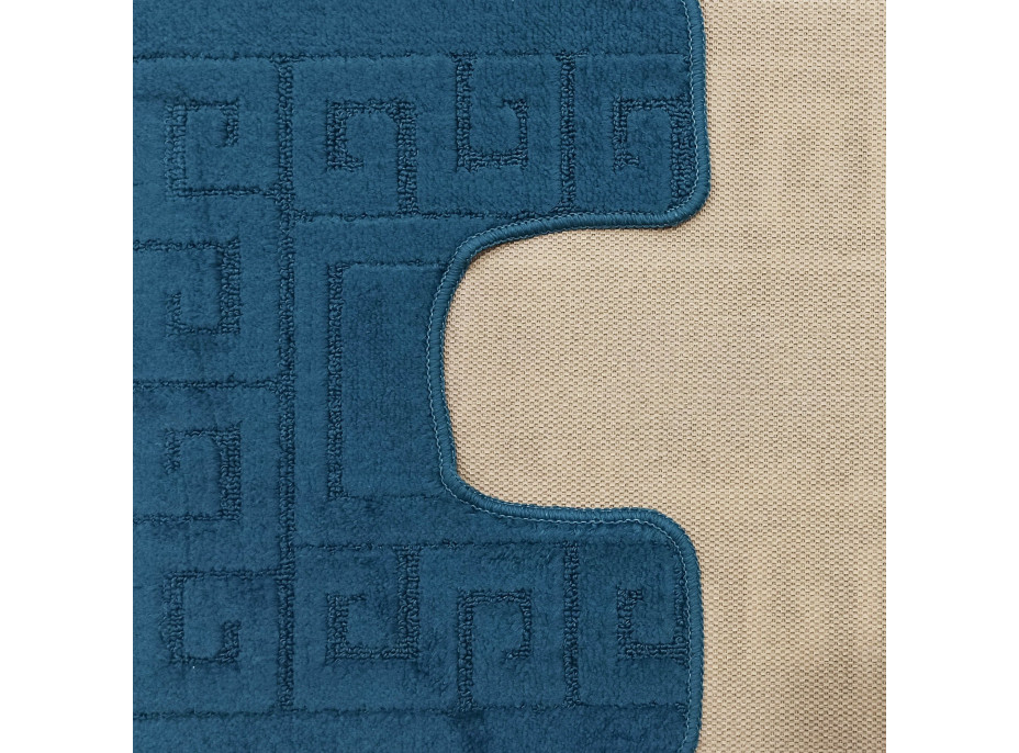 Súprava kúpeľňových predložiek s výrezom TÁŇA - greek - zelenomodrá