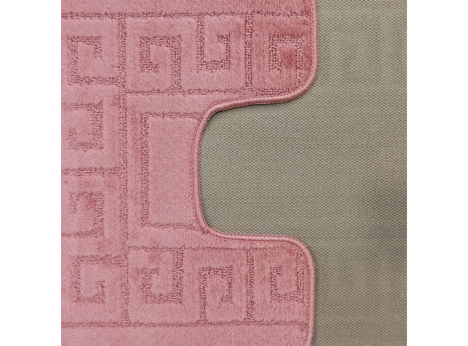 Súprava kúpeľňových predložiek s výrezom TÁŇA - greek - staroružová