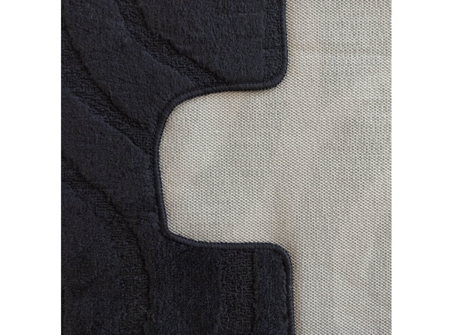 Súprava kúpeľňových predložiek s výrezom TÁŇA - symphony - čierna
