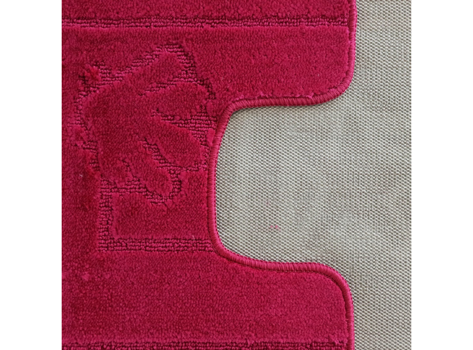 Súprava kúpeľňových predložiek s výrezom TÁŇA - sea - tmavo ružová
